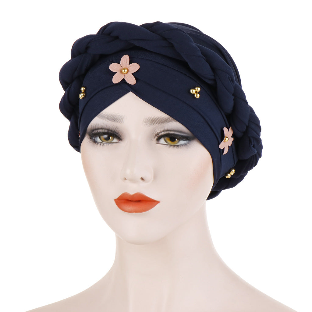 Fashion Muslim Hijab Women Turban Hat Braid Knot Lady Head Scarf Hijab Muslim Inner Hijab for Women Hair Accessories Hair Loss