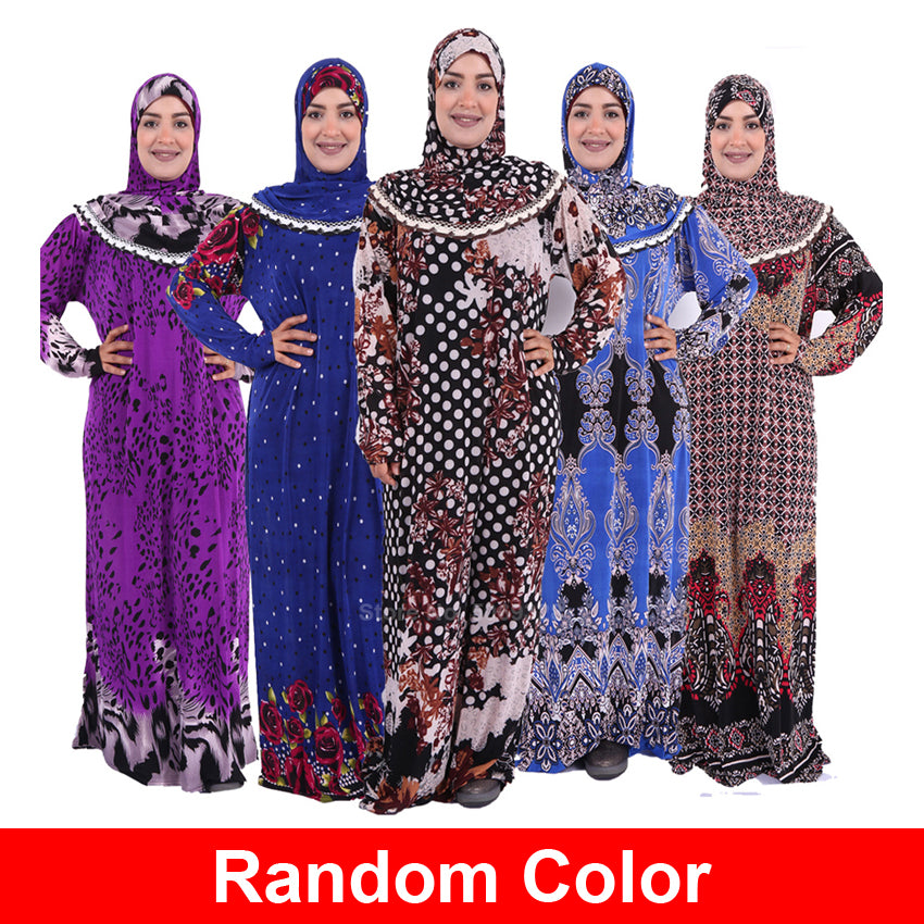 Full Cover Women Muslim Abaya Dress Traditional Hijab+dress Islamic Clothing Set Dubai Arabic Turkish Ramadan Prayer Outfits