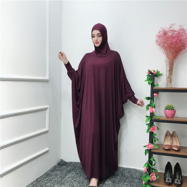 Ramadan Arab Muslim Hijab Dress Women Batwing Sleeve Prayer Outfit Maxi Abaya Kaftan Long Robe Middle East Turkey Islamic Ropa