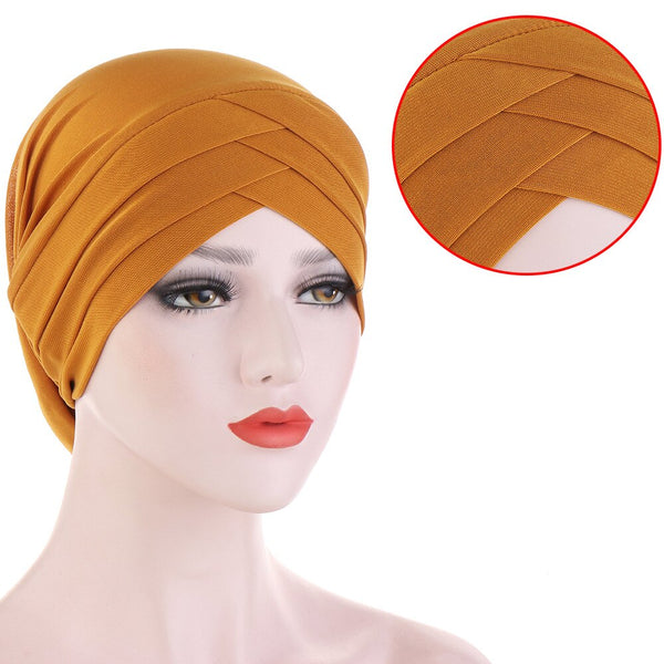 Women Muslim Headdress Hijabs Hat Elastic Cotton Inner Hijab Caps Lady Bonnet Wrap Head Hijab Underscarf Cap Hair Accessories