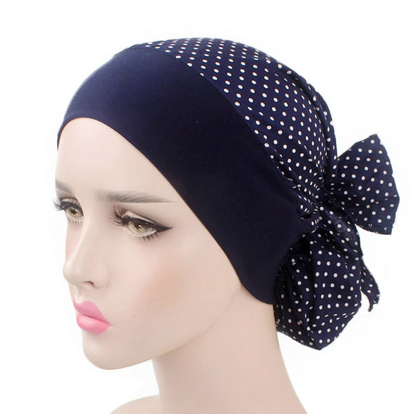Women Cotton Breathe Hat New Women's winter Turban hat Elastic Cloth Head Cap Hat Ladies Hair Accessories Muslim Scarf Cap