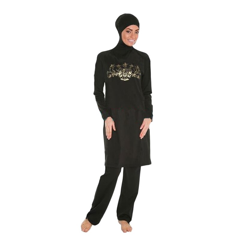 Modest Muslim Swimwear Women Plus Size Islamic Swim Wear Long Sleeved Hijab Muslimah Swimsuit Surf Wear Sport Burkinis